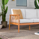 Walker Edison Circa Modern/Contemporary Modern Outdoor Spindle Style Triple Lounge CIROD3LNLP