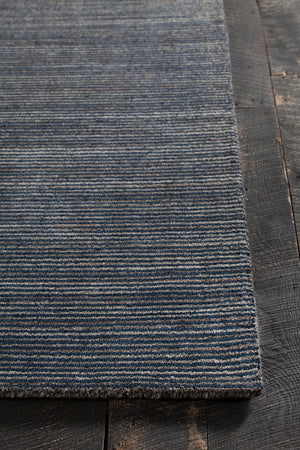 Chandra Rugs Citizen 40% Wool + 40% Viscose + 20% Cotton Hand-Woven Contemporary Rug Denim 7'9 x 10'6