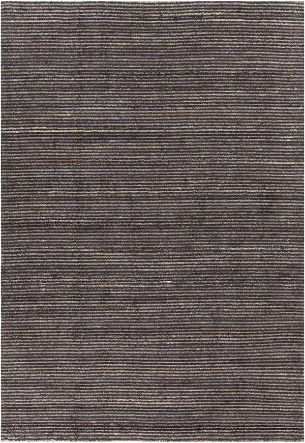 Chandra Rugs Citizen 40% Wool + 40% Viscose + 20% Cotton Hand-Woven Contemporary Rug Charcoal 7'9 x 10'6