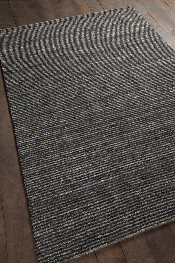 Chandra Rugs Citizen 40% Wool + 40% Viscose + 20% Cotton Hand-Woven Contemporary Rug Charcoal 7'9 x 10'6