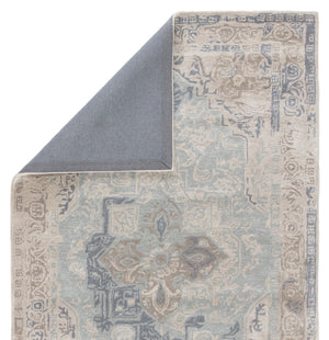 Jaipur Living Bronde Handmade Medallion Gray/ Light Blue Area Rug (12'X15')