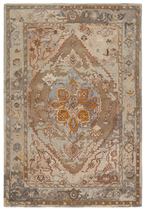 Jaipur Living Citrine Collection CIT12 Raisa 75% Wool 25% Viscose Handmade Updated Traditional Medallion Rug RUG151580