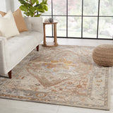 Jaipur Living Citrine Collection CIT12 Raisa 75% Wool 25% Viscose Handmade Updated Traditional Medallion Rug RUG151580