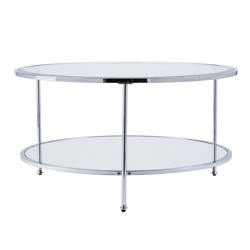 Sei Furniture Risa Cocktail Table Glam Style Chrome Ck0630