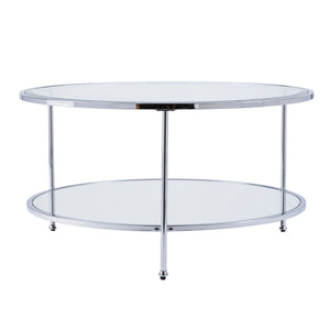 Sei Furniture Risa Cocktail Table Glam Style Chrome Ck0630