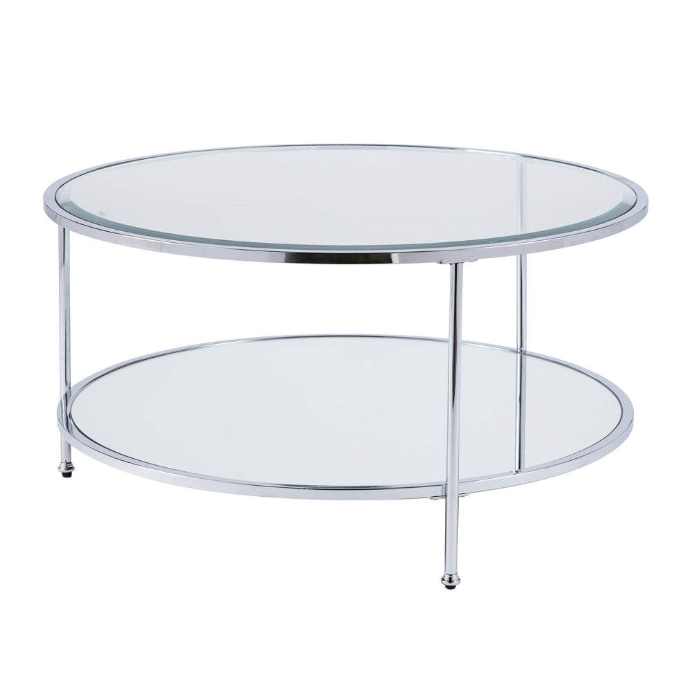 Sei Furniture Risa Cocktail Table Glam Style Chrome Ck0630