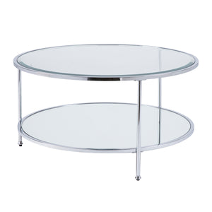 Sei Furniture Risa Cocktail Table Glam Style Chrome Ck0630