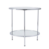 Sei Furniture Risa End Table Glam Style Chrome Ck0632