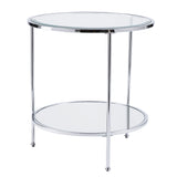 Sei Furniture Risa End Table Glam Style Chrome Ck0632