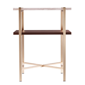 Sei Furniture Ardmillan Square Faux Marble End Table W Storage Ck1004902