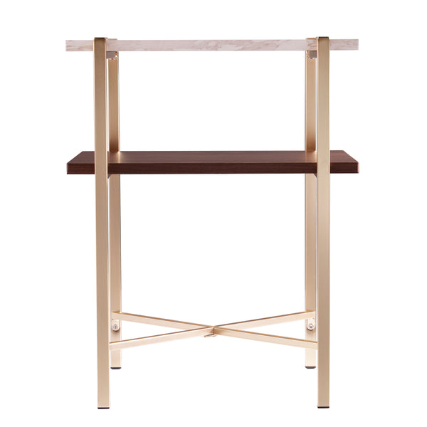 Sei Furniture Ardmillan Square Faux Marble End Table W Storage Ck1004902