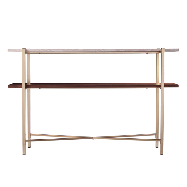 Sei Furniture Ardmillan Faux Marble Console Table W Storage Ck1004903