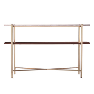 Sei Furniture Ardmillan Faux Marble Console Table W Storage Ck1004903