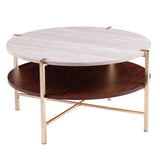 Sei Furniture Ardmillan Round Faux Marble Cocktail Table Ck1004990