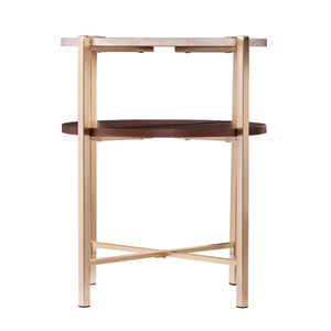 Sei Furniture Ardmillan Round End Table W Faux Marble Top Ck1004992