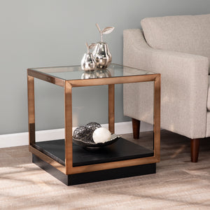 Sei Furniture Lexina Glass Top End Table Ck1005402