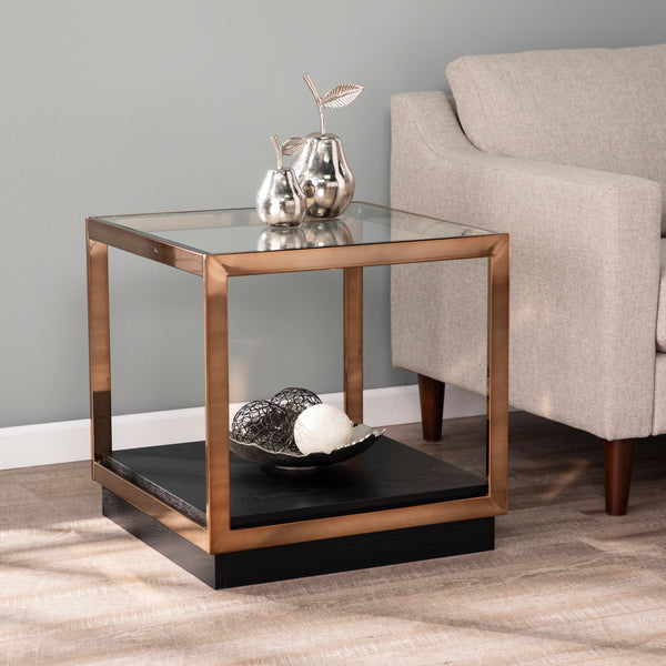 Sei Furniture Lexina Glass Top End Table Ck1005402