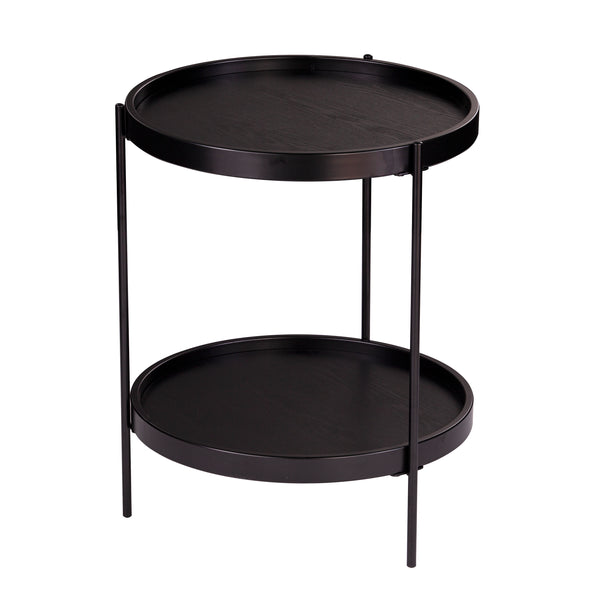Sei Furniture Verlington Round Farmhouse Style End Table Ck1005602