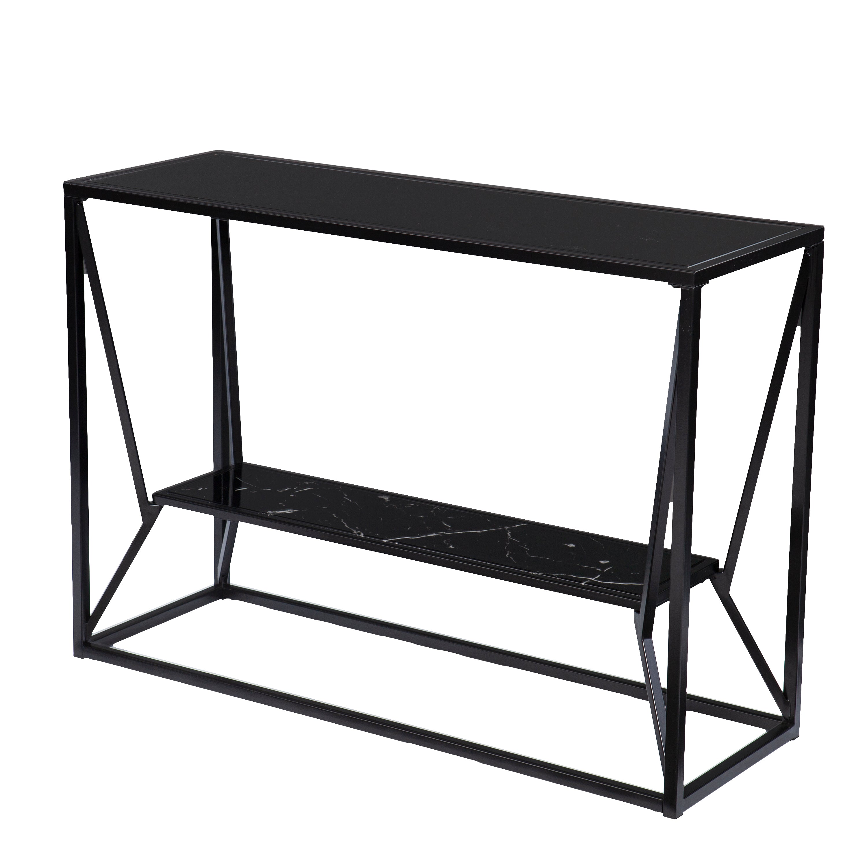 Argall Modern Glass-Top Console Table