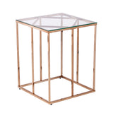 Sei Furniture Nicholance Contemporary End Table W Glass Top Ck1082102