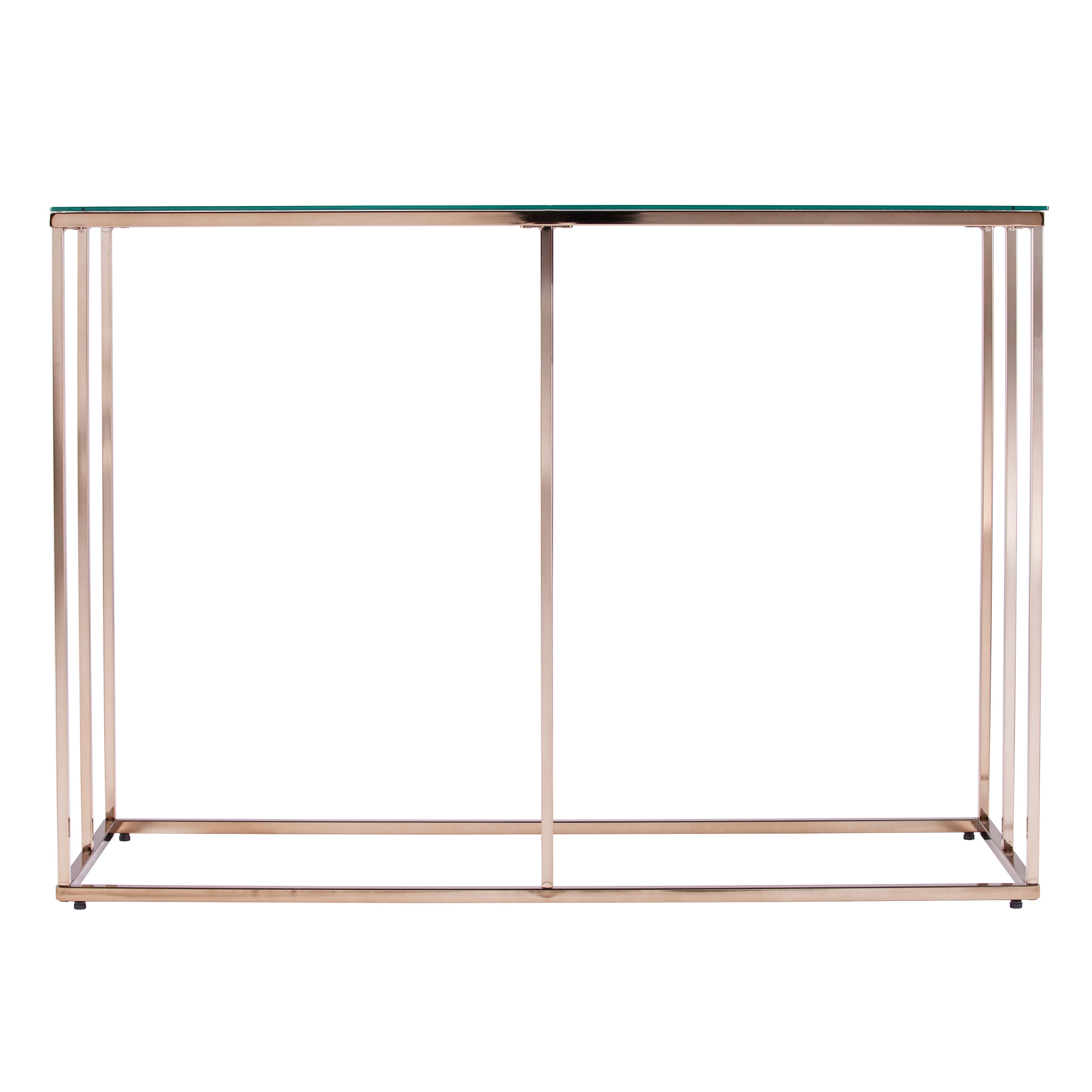 Nicholance Modern Glass-Top Console Table - Thumbnail 2