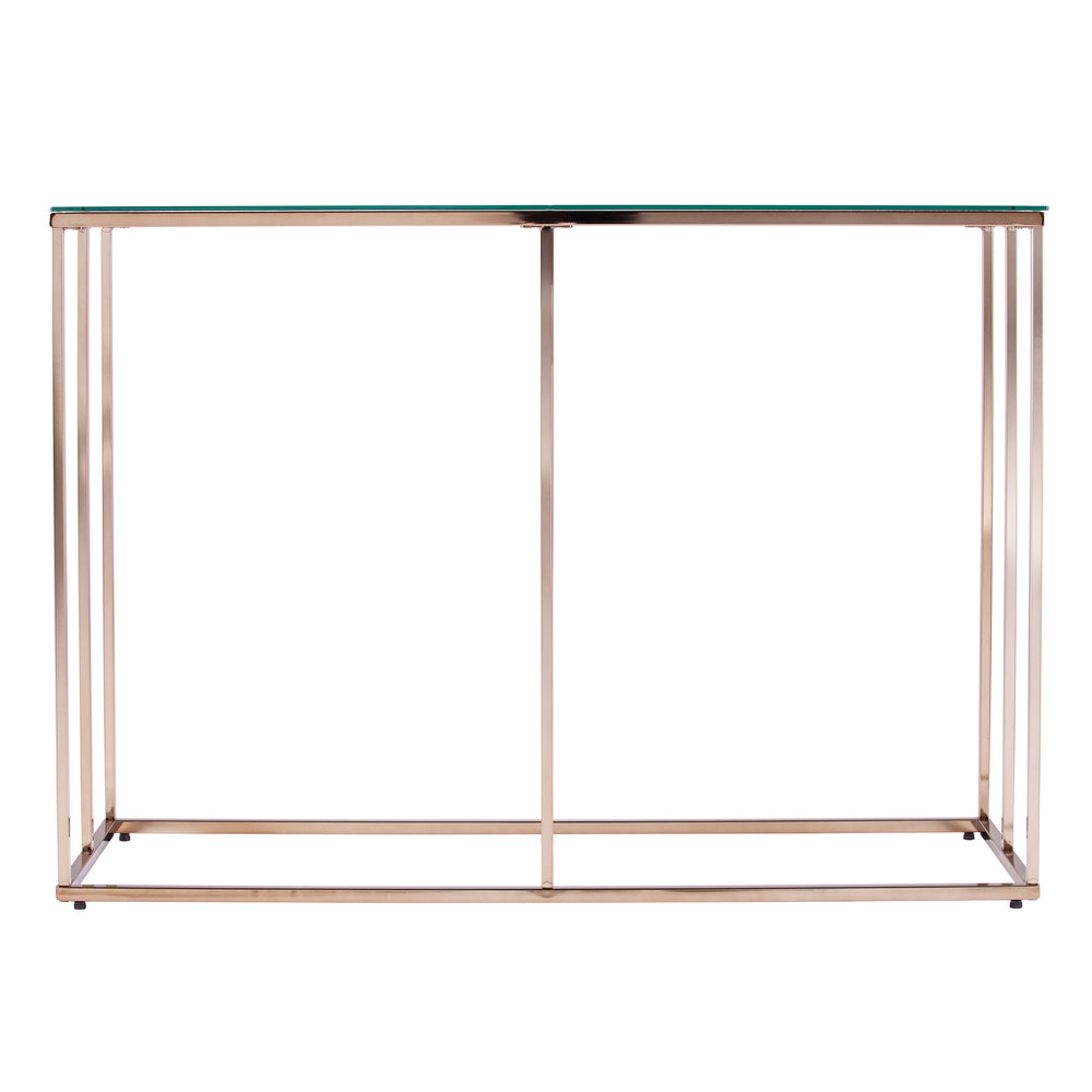 Sei Furniture Nicholance Contemporary Glass Top Console Table Ck1082103