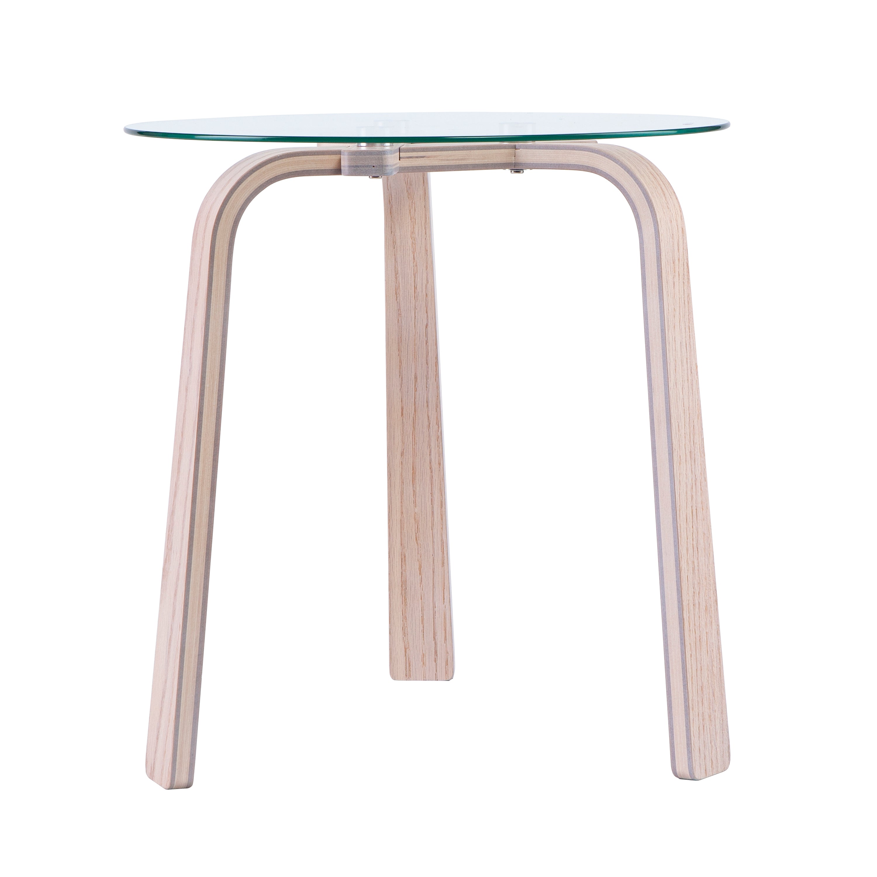 Anwick Round Glass-Top End Table - Thumbnail 2