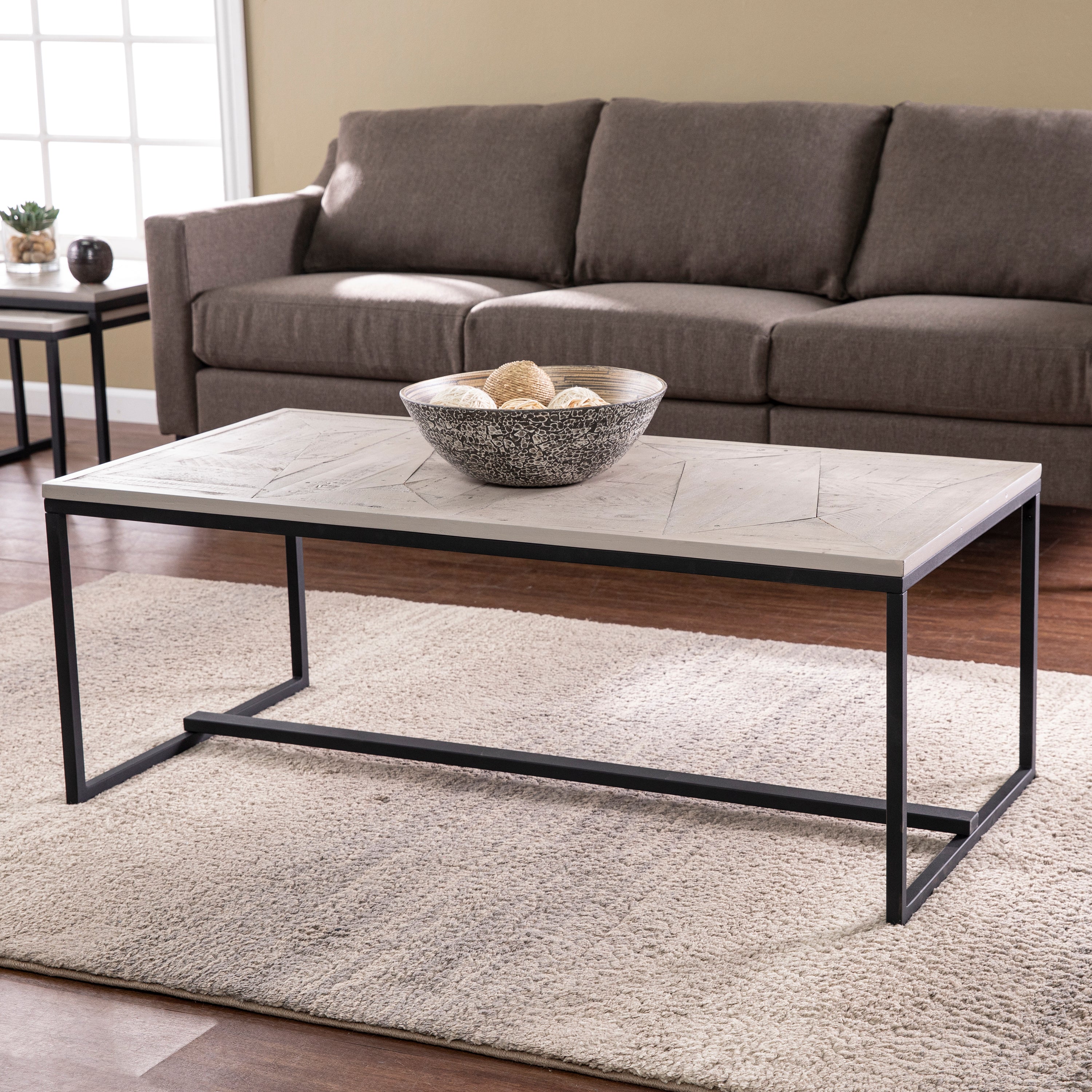 Sharnbrook Rustic Reclaimed Wood Cocktail Table - Thumbnail 3