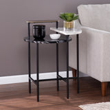 Sei Furniture Arcklid Faux Marble End Table W Storage Ck1114802