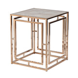 Sei Furniture Simondley Faux Marble End Table Ck1125002