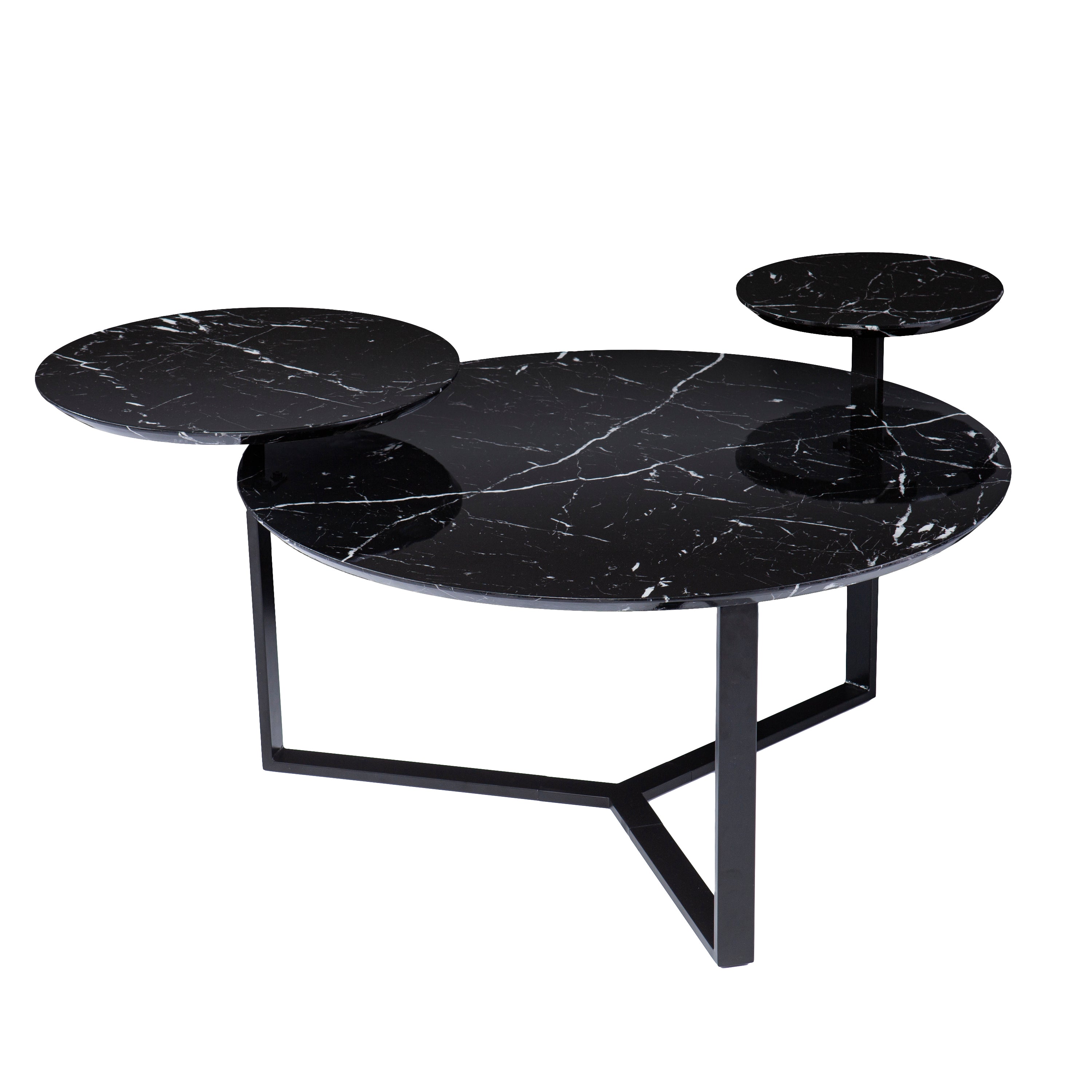 Saxelby Faux Marble Cocktail Table - Thumbnail 2