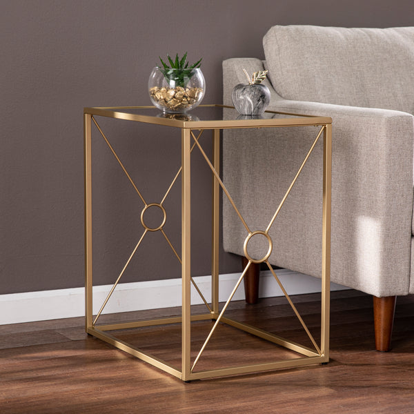 Sei Furniture Larden Mirror Top End Table Ck1136802