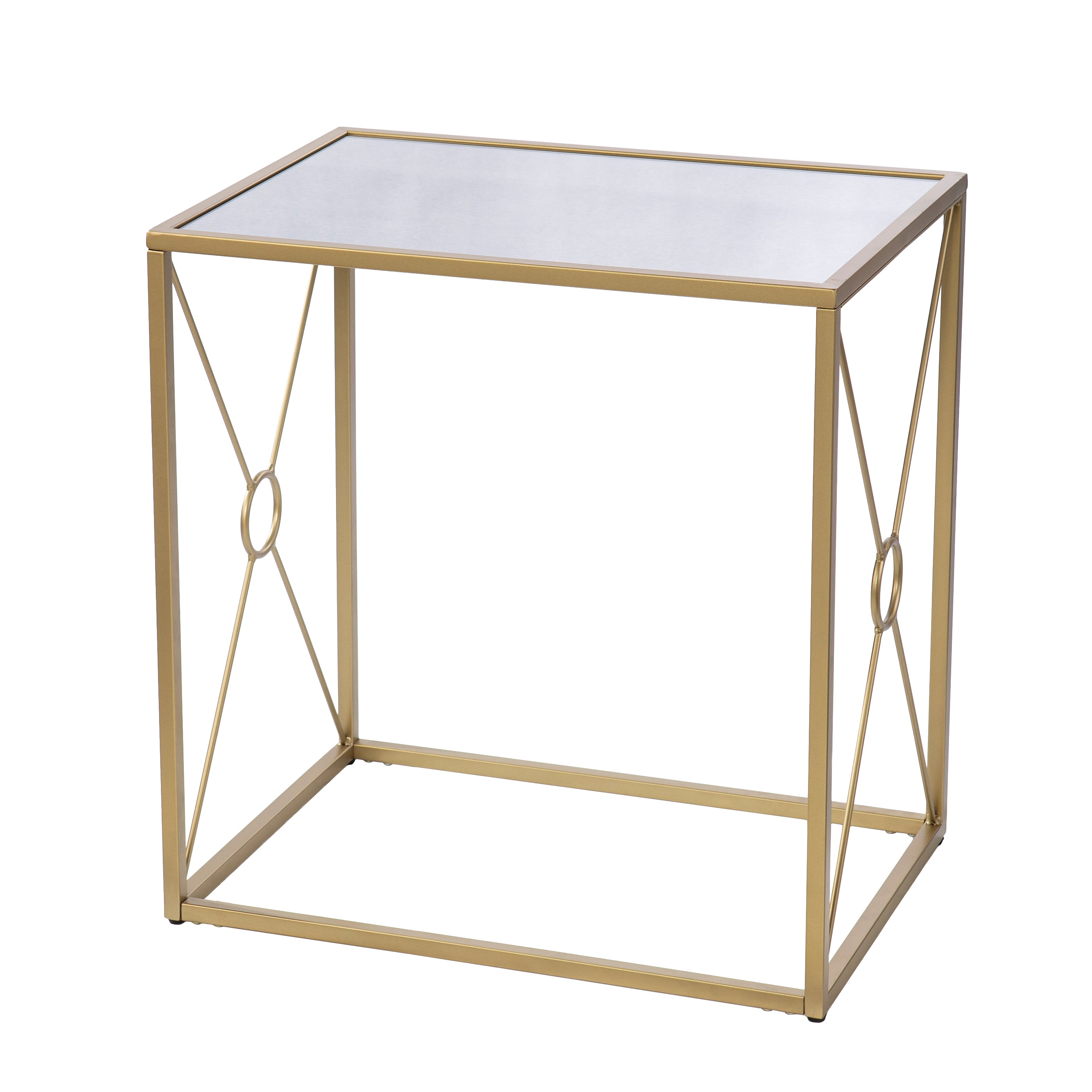 Larden Mirror Top End Table