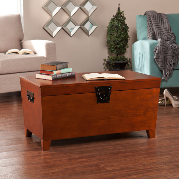 Sei Furniture Pyramid Trunk Cocktail Table Mission Oak Ck1224