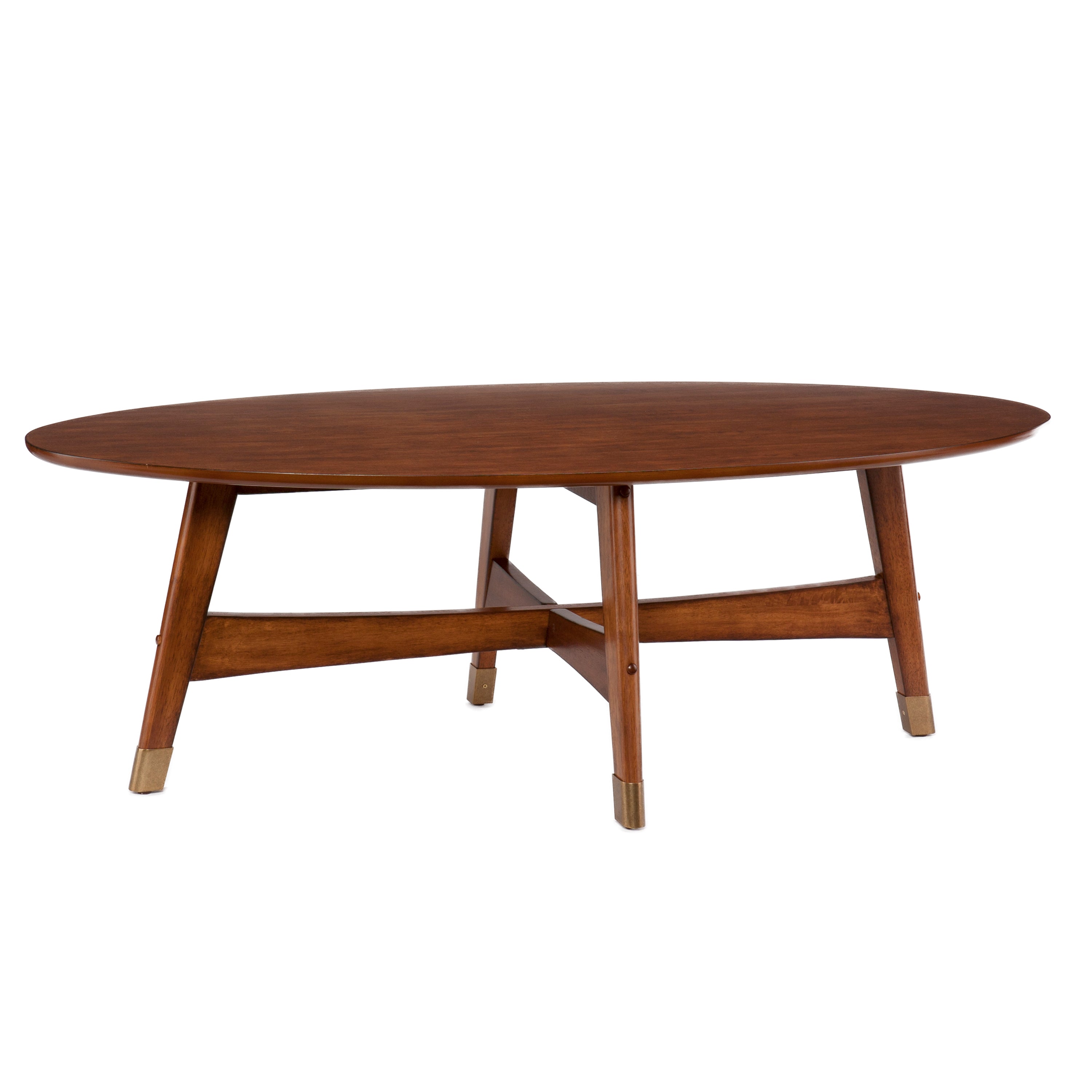 SEI Furniture Rhoda Oval Midcentury Modern Coffee Table