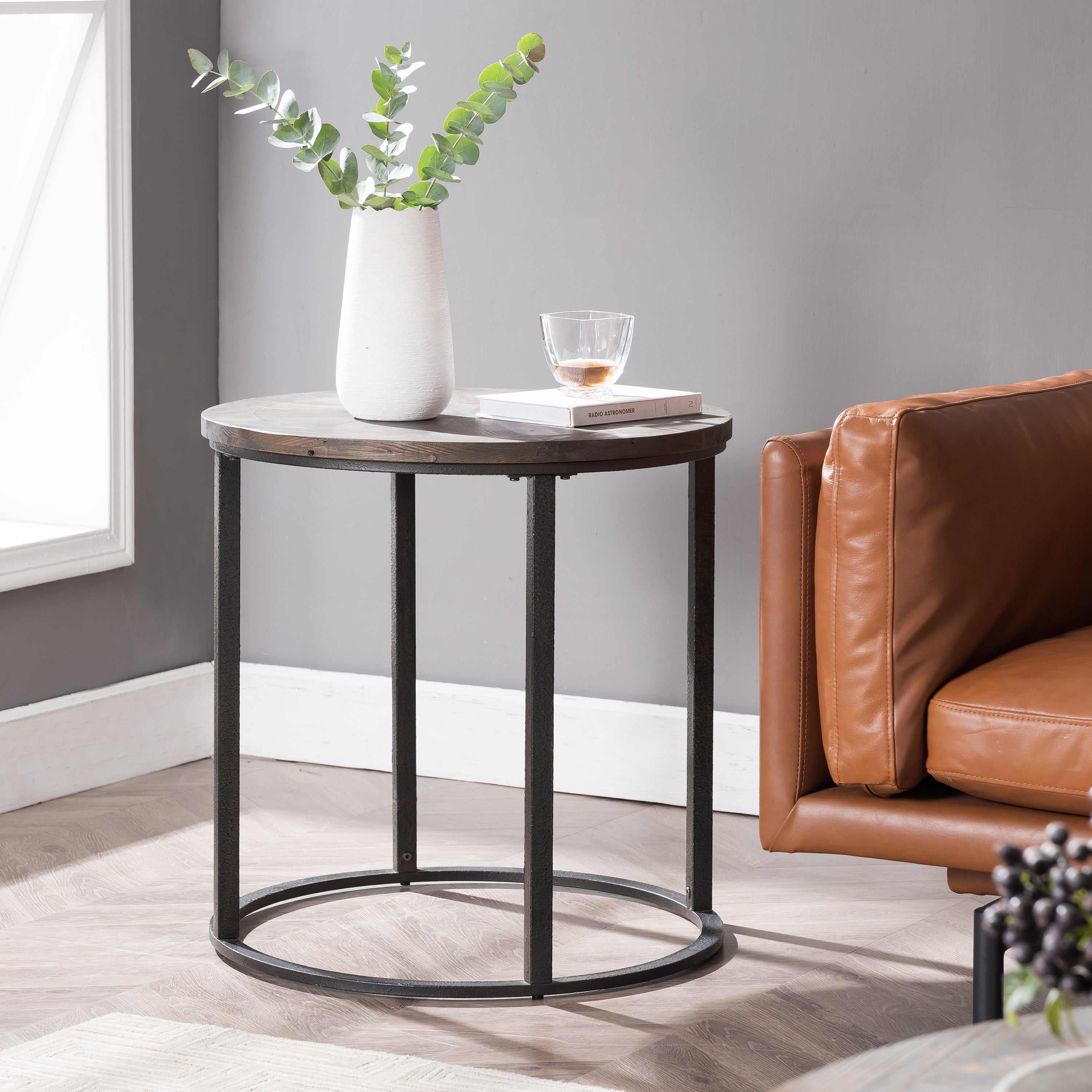 Landsmill Round Industrial End Table - Thumbnail 2