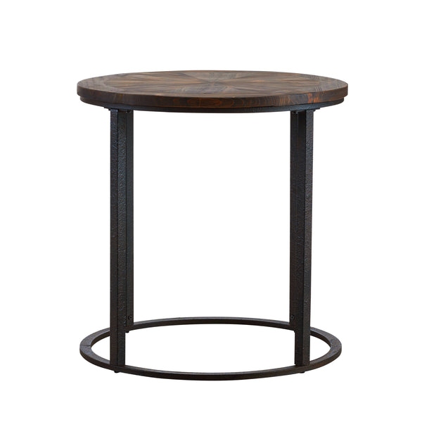 Sei Furniture Landsmill Round Industrial End Table Ck2682