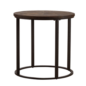 Sei Furniture Landsmill Round Industrial End Table Ck2682