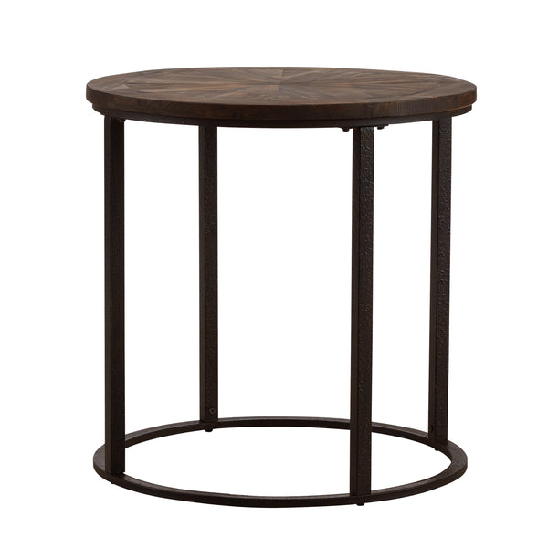 Sei Furniture Landsmill Round Industrial End Table Ck2682