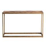 Sei Furniture Dorville Reclaimed Wood Patchwork Console Table Ck2693
