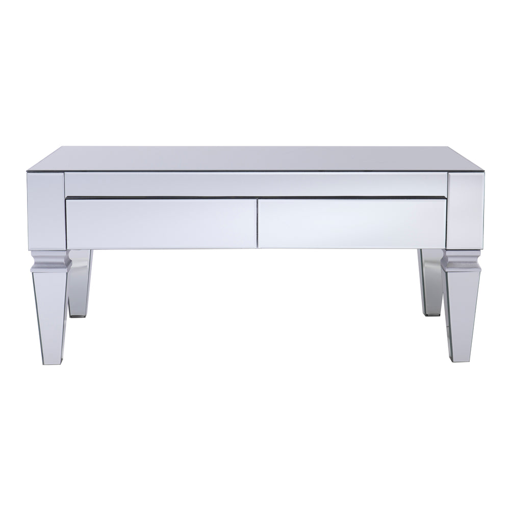 Sei Furniture Darien Contemporary Mirrored Rectangular Cocktail Table Ck3690