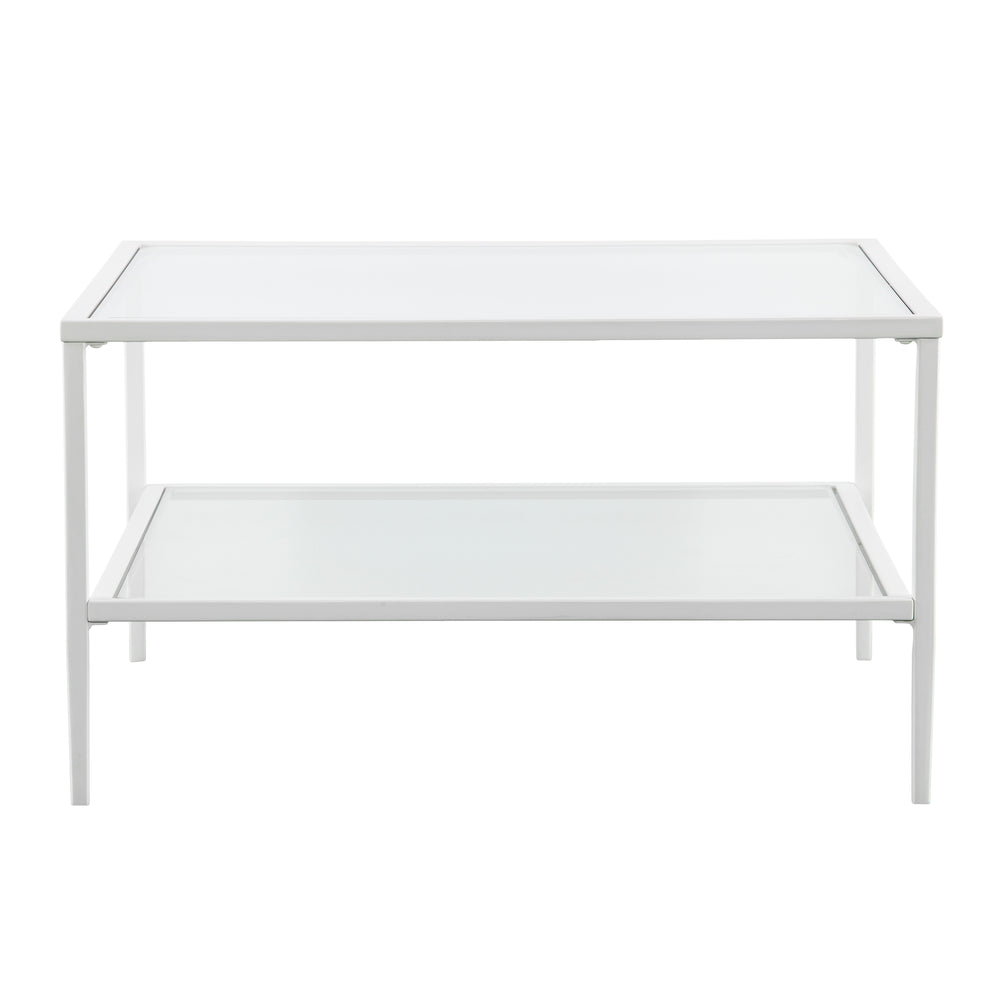 Sei Furniture Keller Square Metal Glass Open Shelf Cocktail Table Ck3710