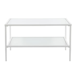 Sei Furniture Keller Square Metal Glass Open Shelf Cocktail Table Ck3710