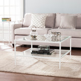 Sei Furniture Keller Square Metal Glass Open Shelf Cocktail Table Ck3710