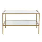 Sei Furniture Keller Square Metal Glass Open Shelf Cocktail Table Ck3730