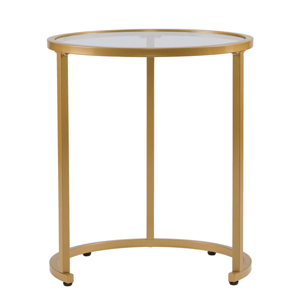 Sei Furniture Evelyn Glam Nesting Side Table 2Pc Set Gold Ck4292