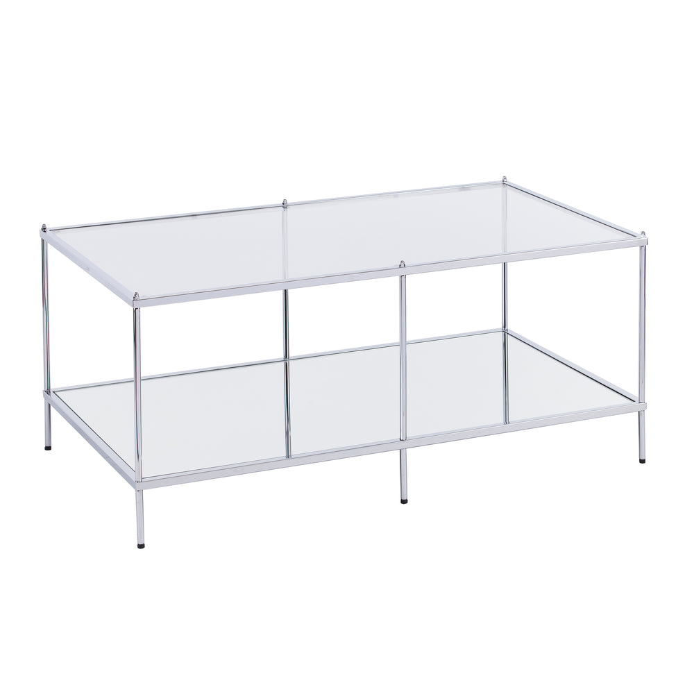 Sei Furniture Knox Glam Mirrored Cocktail Table Chrome Ck5000