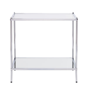 Sei Furniture Knox Glam Mirrored End Table Chrome Ck5002