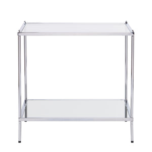 Sei Furniture Knox Glam Mirrored End Table Chrome Ck5002