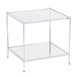Sei Furniture Knox Glam Mirrored End Table Chrome Ck5002